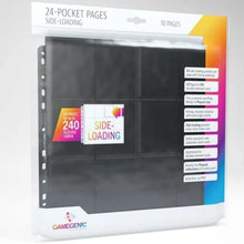 Gamegenic - 10 Pagine a 24 Tasche con Inserimento Laterale - Nero