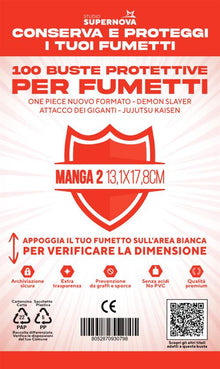 Studio Supernova - 100 Buste Protettive Manga 2 13,1 x 17,8 cm