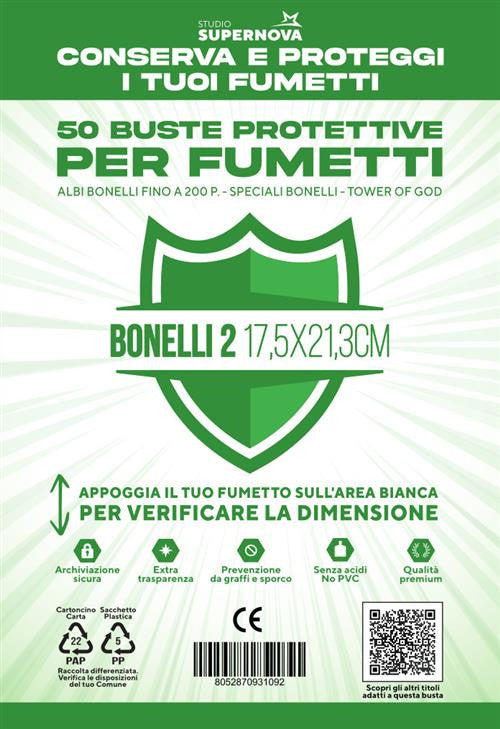 Studio Supernova - 50 Buste Protettive Bonelli 2 17,5 x 21,3 cm
