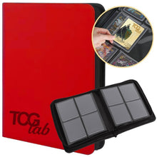 TcgLab - Raccoglitore Premium per Toploader 4 Tasche - 112 Toploader - Rosso